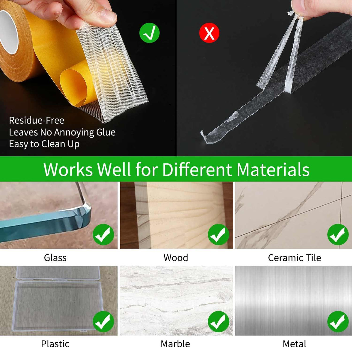 LAST DAY BUY 3 GET 2 FREE!!Strong Adhesive Double-sided Mesh Tape