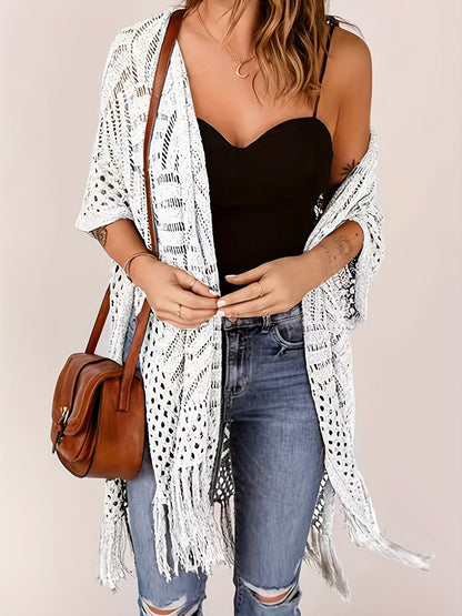 2026 Women's Lightweight Knit Cardigan Perfect for outdoor beach vacations and sun protection