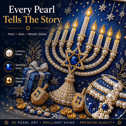 DIY Hanukkah Pearl Art Kit | 8 Festive Designs