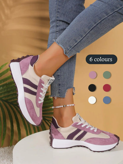 Women's Trainers – Round Toe, Platform, Lace-Up
