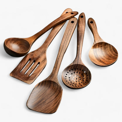 Davy | 11pc Heat-Resistant Wooden Utensil Set