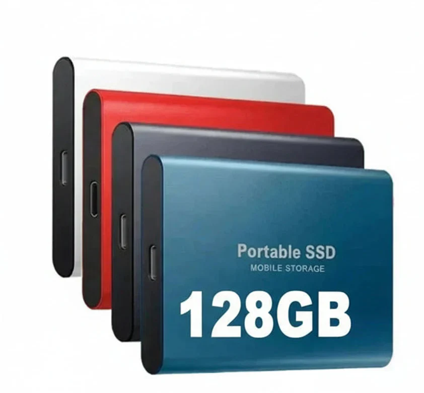 Davy | 128GB Portable SSD - Fast USB-C & USB 3.1 Gen 2