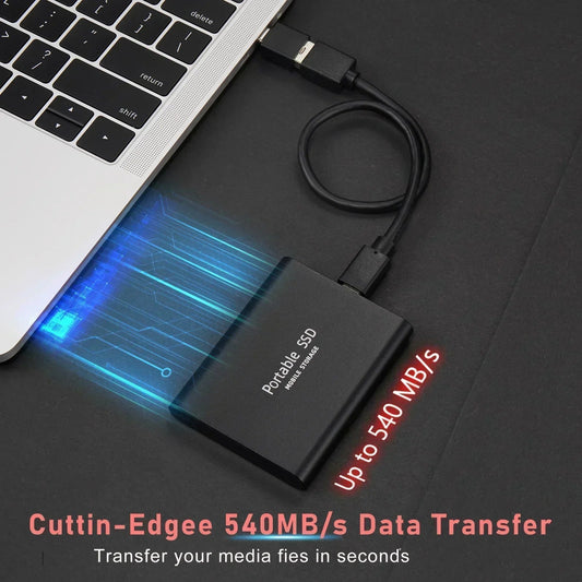 Davy | 128GB Portable SSD - Fast USB-C & USB 3.1 Gen 2