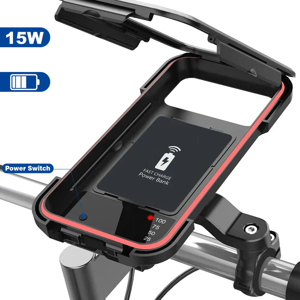Davy | 15W Powerbank Waterproof Holder for Bicycle Handlebar