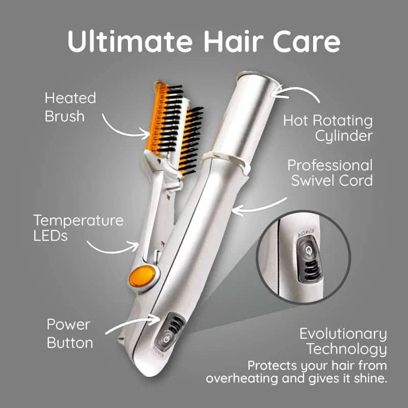 Davy | 2-in-1 Rotating Hair Brush for Styling and Smoothing