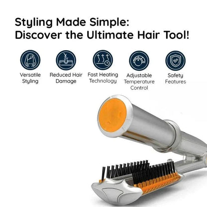 Davy | 2-in-1 Rotating Hair Brush for Styling and Smoothing