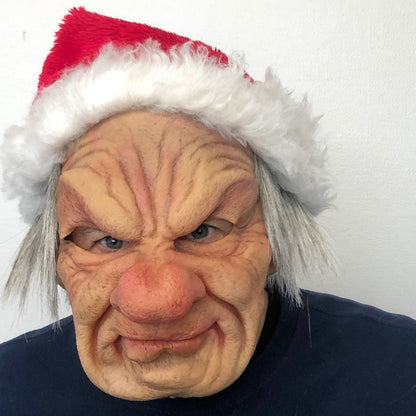 Davy | Realistic Old Man Mask Headwear Costume Accessory