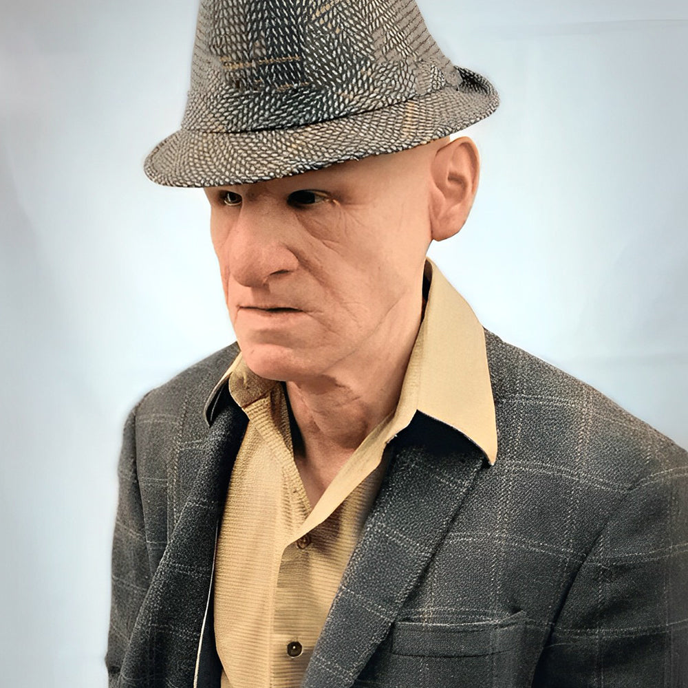 Davy | Realistic Old Man Mask Headwear Costume Accessory