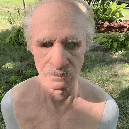 Davy | Realistic Old Man Mask Headwear Costume Accessory