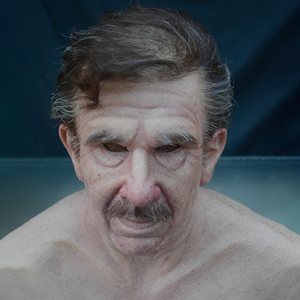 Davy | Realistic Old Man Mask Headwear Costume Accessory