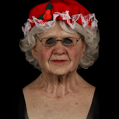 Davy | Realistic Old Man Mask Headwear Costume Accessory