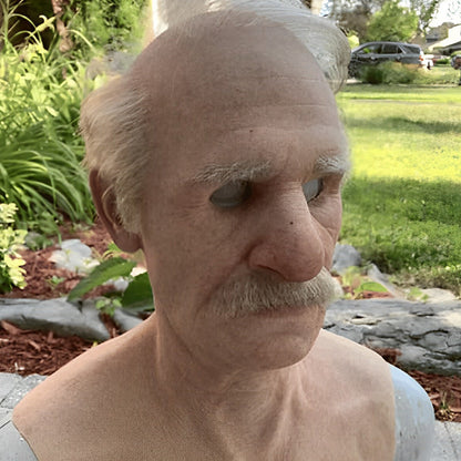Davy | Realistic Old Man Mask Headwear Costume Accessory
