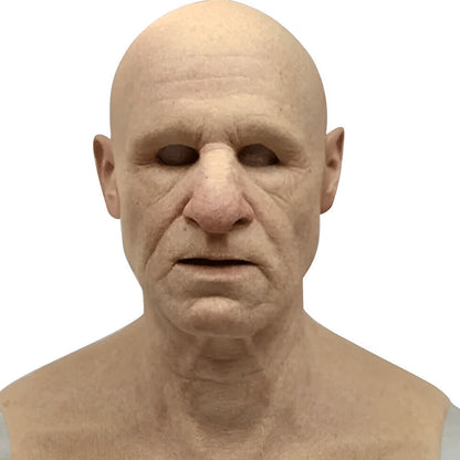 Davy | Realistic Old Man Mask Headwear Costume Accessory