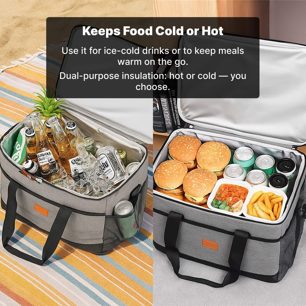 Davy | 33L Waterproof Cooler Bag | Insulated, Spacious & Ideal for Picnics, Beach Days, Hiking and Outdoor Activities