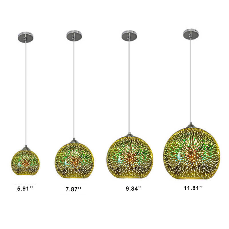 Davy | 3D Starburst Glass Pendant Light | Modern Multi-Color Shade