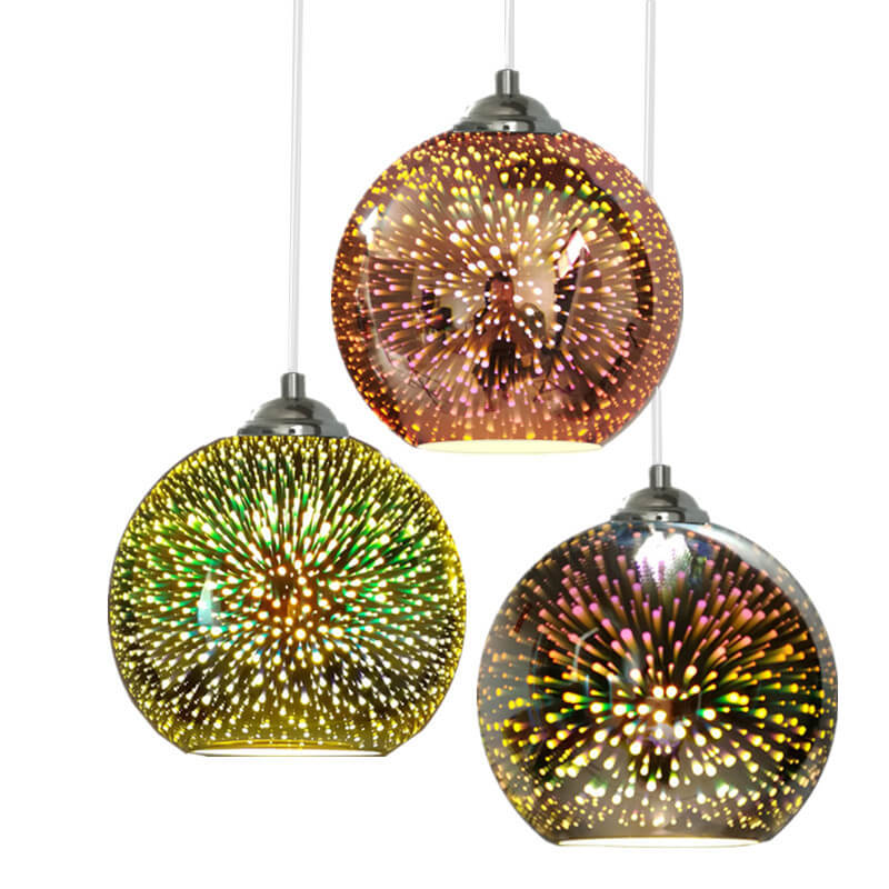 Davy | 3D Starburst Glass Pendant Light | Modern Multi-Color Shade