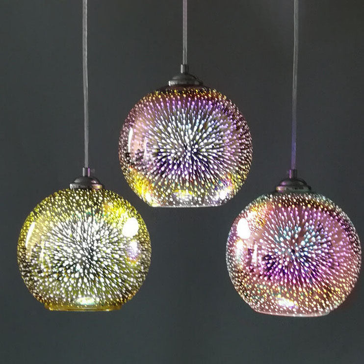 Davy | 3D Starburst Glass Pendant Light | Modern Multi-Color Shade