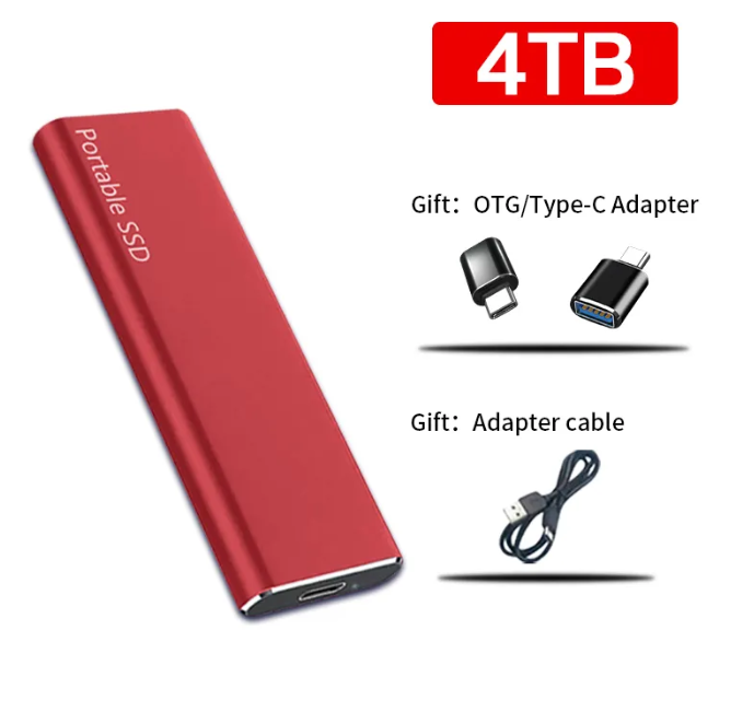 Davy | 4TB USB-C Portable External Hard Drive for PC & Mac