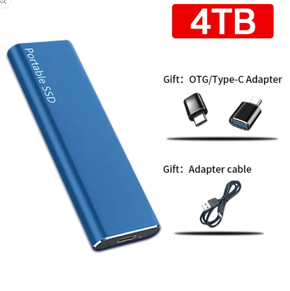 Davy | 4TB USB-C Portable External Hard Drive for PC & Mac