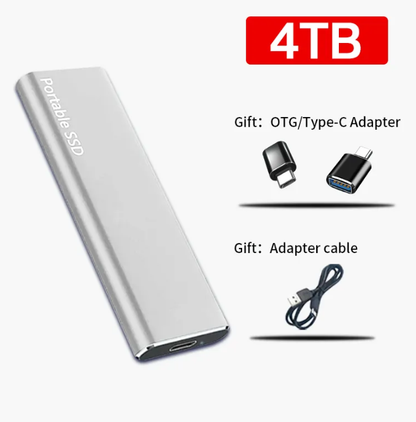 Davy | 4TB USB-C Portable External Hard Drive for PC & Mac