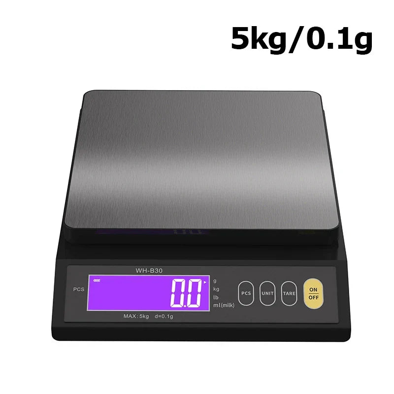 Davy | Stainless steel kitchen scale: 5kg/0.1g or 10kg/1g, waterproof