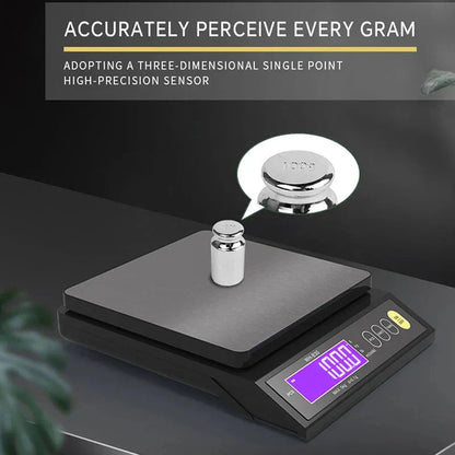 Davy | Stainless steel kitchen scale: 5kg/0.1g or 10kg/1g, waterproof