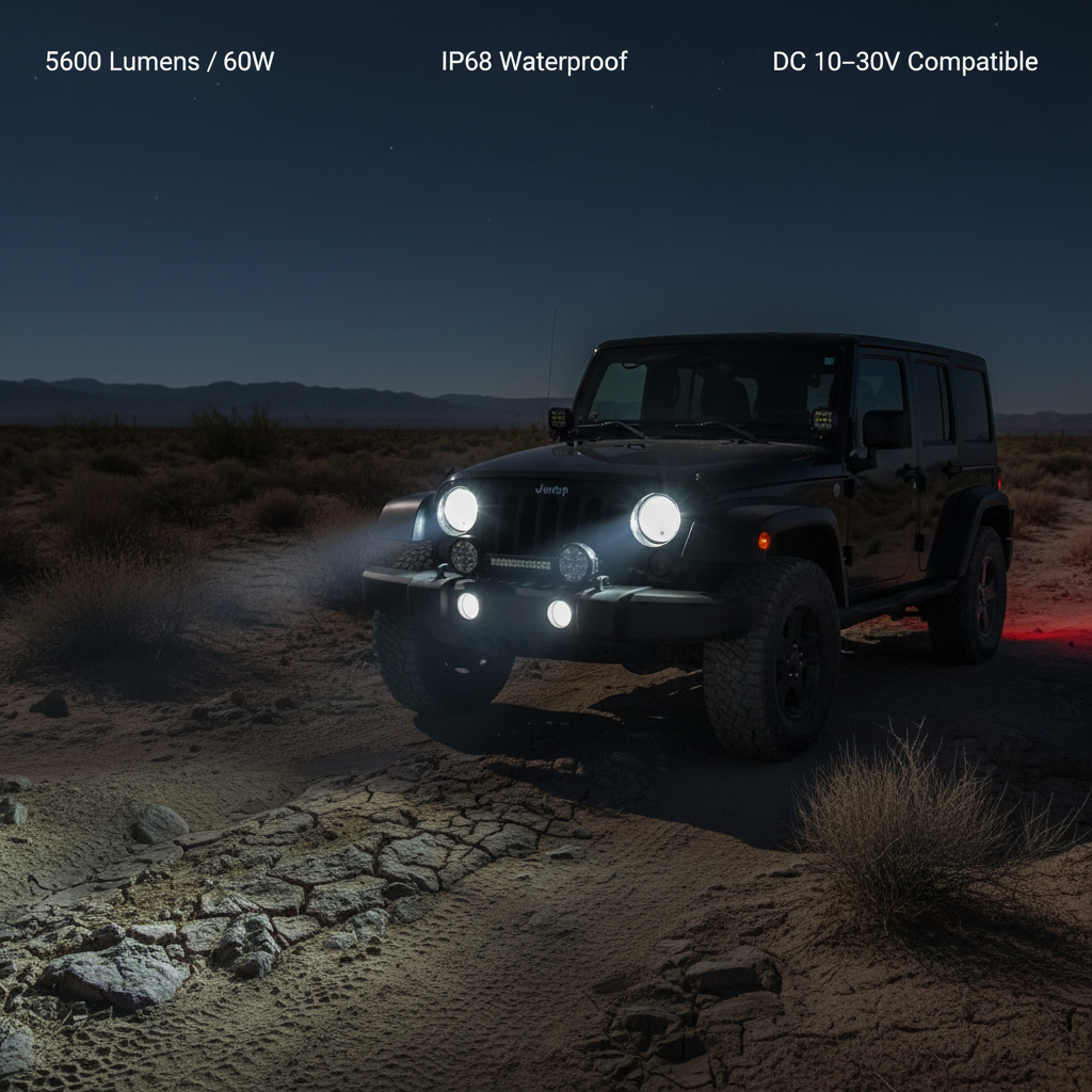 Davy 7 Inch LED Driving Light for Car & 4x4