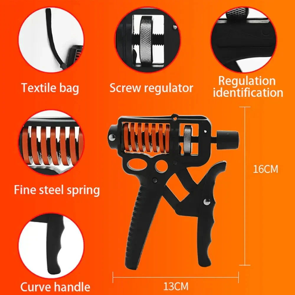 Davy | Adjustable 5-165kg Heavy Grip Strengthener - Finger Expander for Arm, Wrist, and Forearm Training