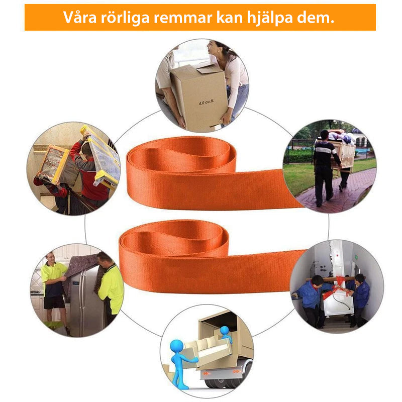 Davy | Adjustable Furniture Team Strap Mobile and Lifting Strap - 2 Pieces
