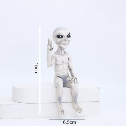 Davy | Resin Alien Figurine for Garden & Outdoor Decor