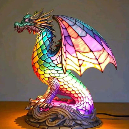 Davy | Animal Head Night Light - Stained Glass Style Accent Lamp