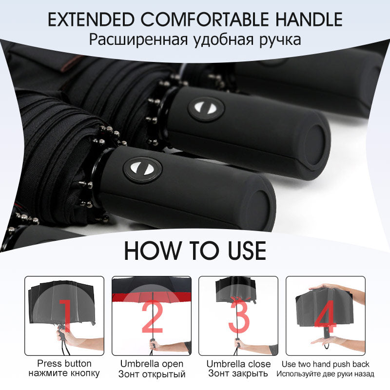 Davy | Automatic Storm Umbrella with Reverse Fold