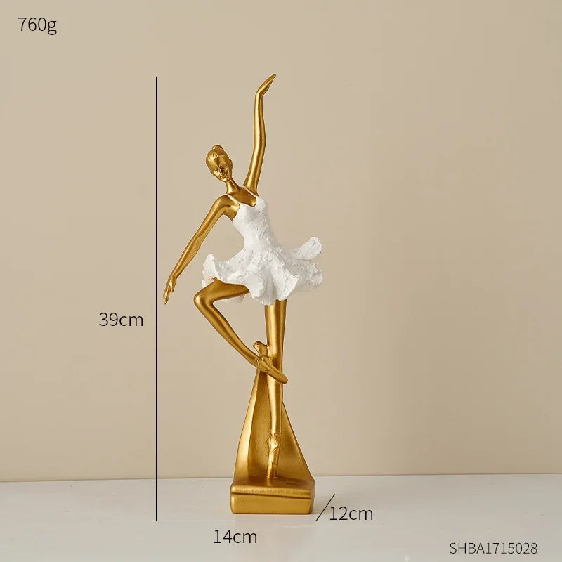 Davy | Elegant Ballerina Sculpture for Shelf & Tabletop Display