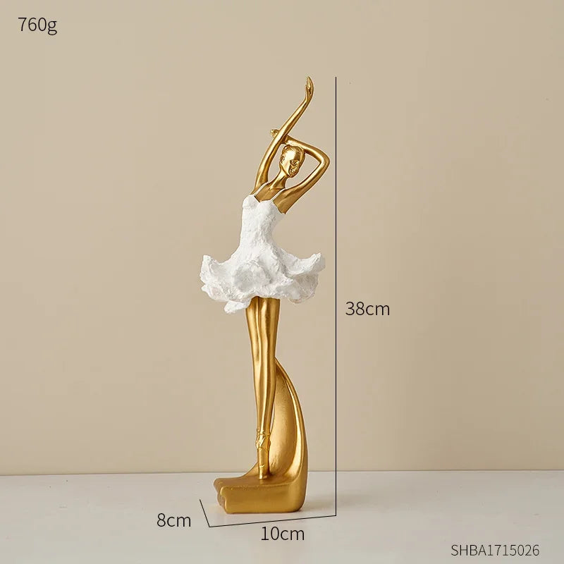 Davy | Elegant Ballerina Sculpture for Shelf & Tabletop Display