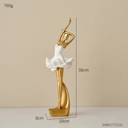 Davy | Elegant Ballerina Sculpture for Shelf & Tabletop Display