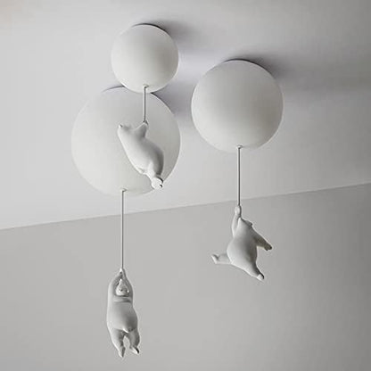 Davy | Playful Bear Balloon Flushmount Ceiling Light
