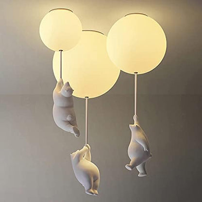 Davy | Playful Bear Balloon Flushmount Ceiling Light
