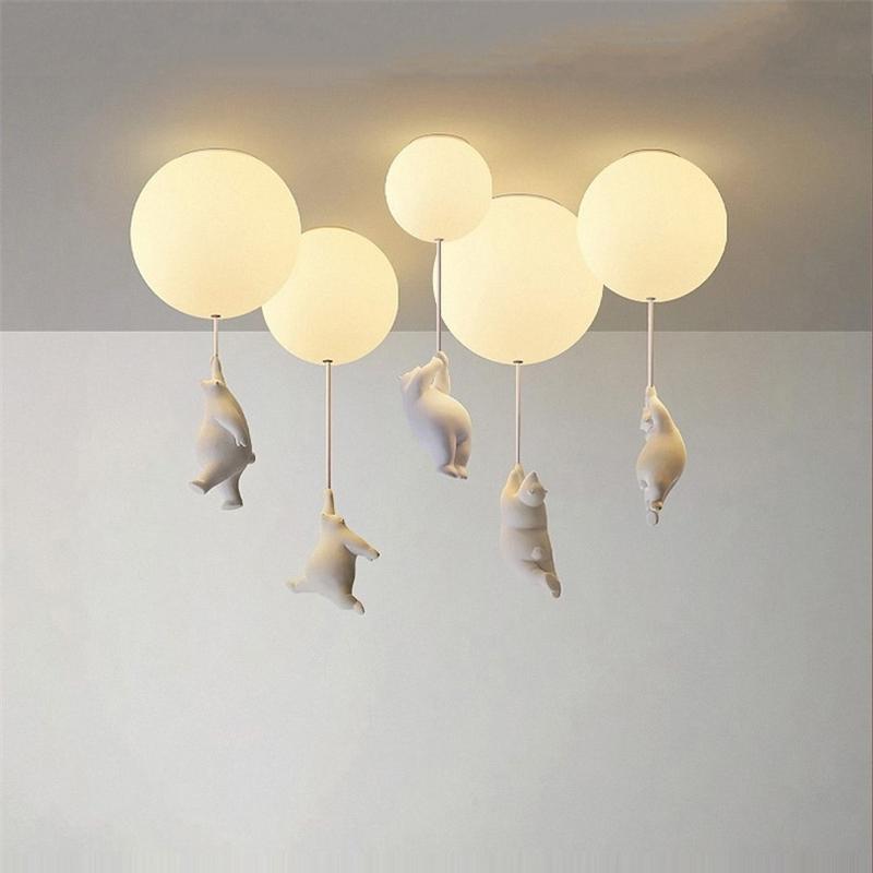 Davy | Playful Bear Balloon Flushmount Ceiling Light