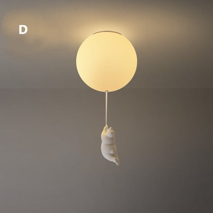 Davy | Playful Bear Balloon Flushmount Ceiling Light