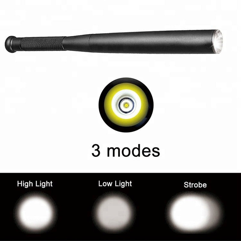 Davy | Baseball Bat Shaped LED Flashlight | Aluminum Alloy, 3 Lighting Modes | Emergency & Utility Use