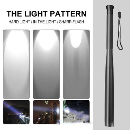 Davy | Baseball Bat Shaped LED Flashlight | Aluminum Alloy, 3 Lighting Modes | Emergency & Utility Use