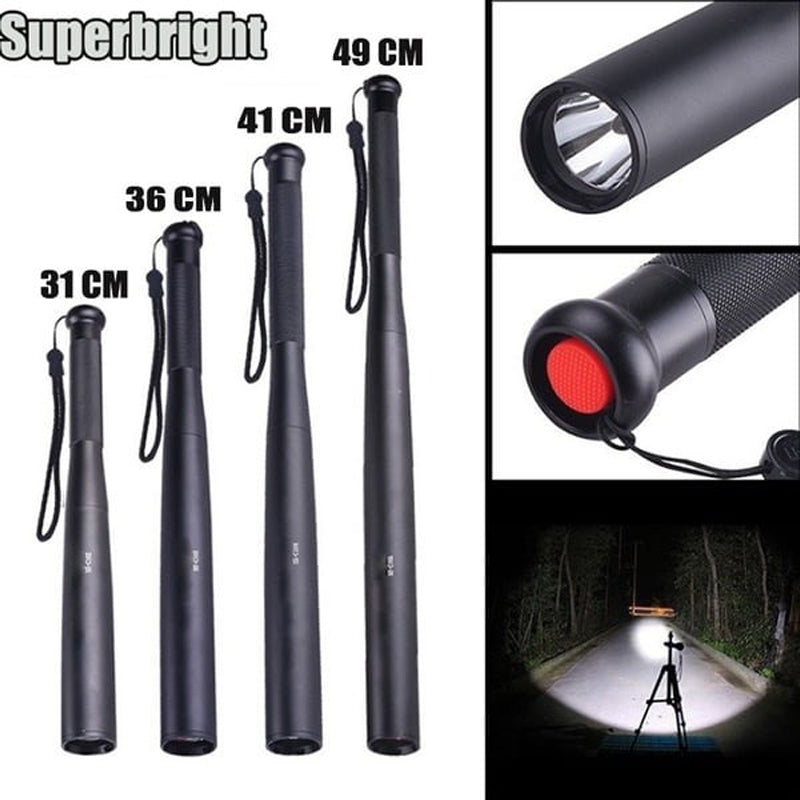 Davy | Baseball Bat Shaped LED Flashlight | Aluminum Alloy, 3 Lighting Modes | Emergency & Utility Use