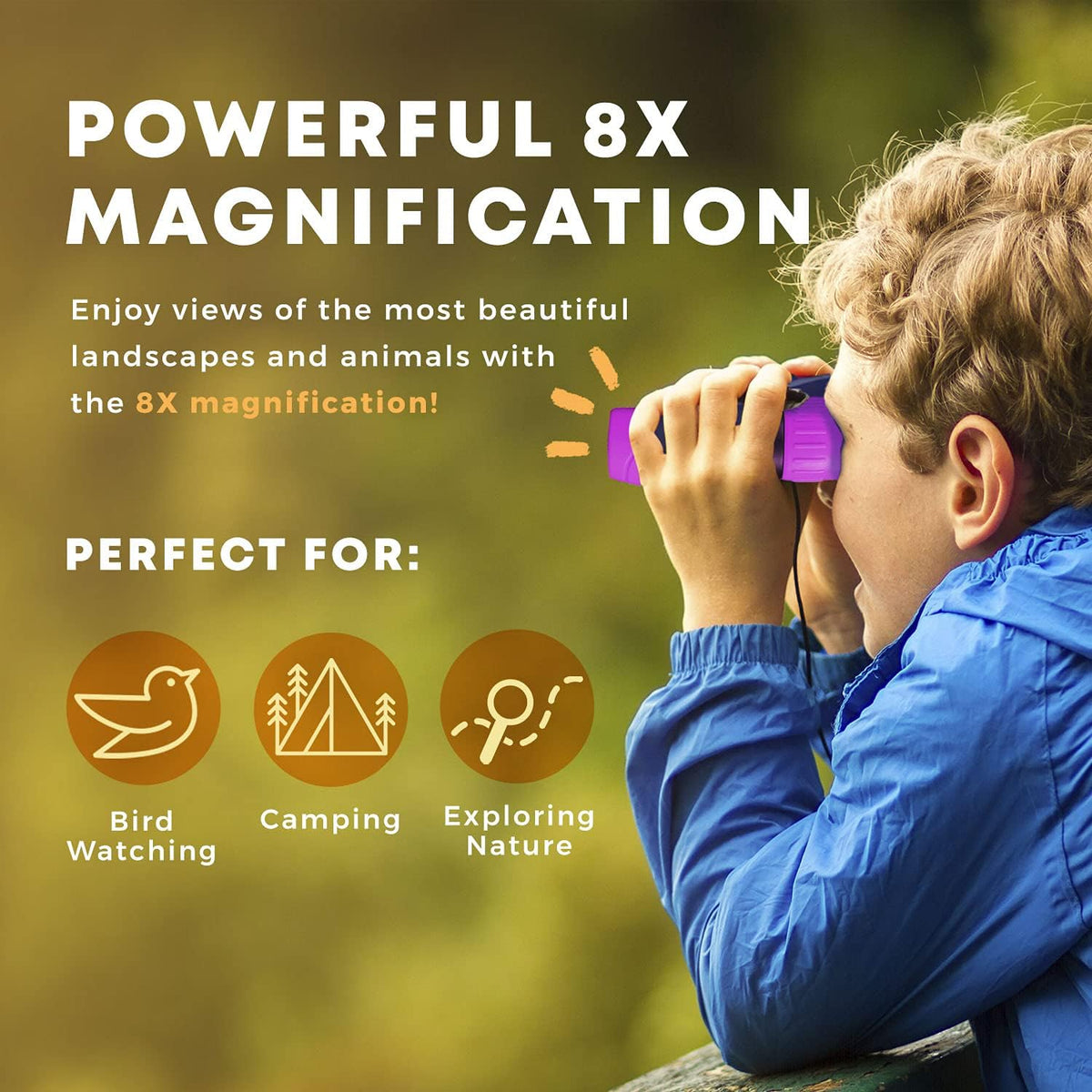 Davy | Binoculars for Kids Lightweight Outdoor Adventure