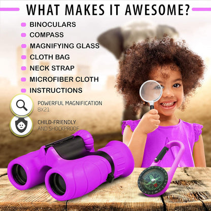 Davy | Binoculars for Kids Lightweight Outdoor Adventure