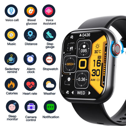 Davy | Smartwatch: BP, Blood O2, Glucose Monitor, Sleep Tracker
