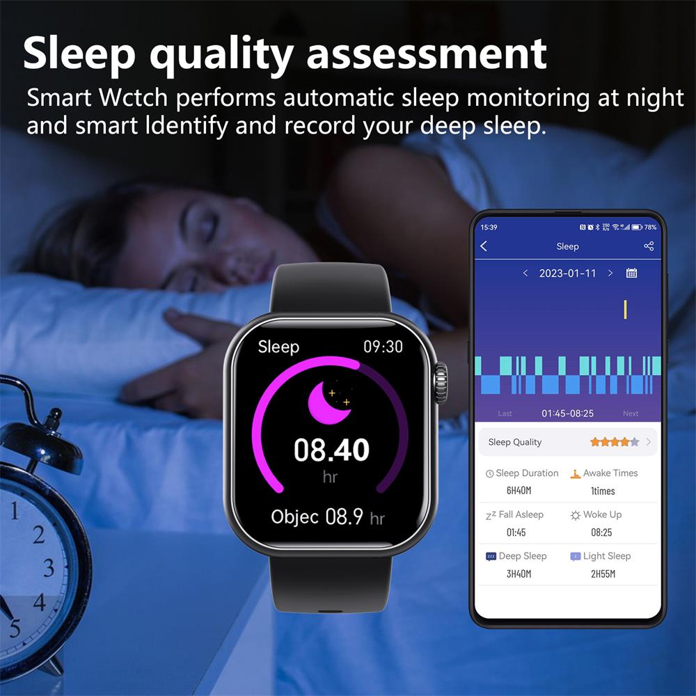 Davy | Smartwatch: BP, Blood O2, Glucose Monitor, Sleep Tracker