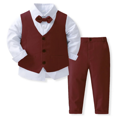 Davy | Boys' Formal Cotton Suit Set for Toddlers and Kids