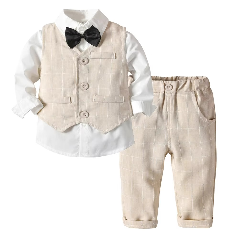 Davy | Boys' Formal Cotton Suit Set for Toddlers and Kids