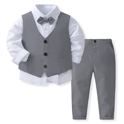 Davy | Boys' Formal Cotton Suit Set for Toddlers and Kids