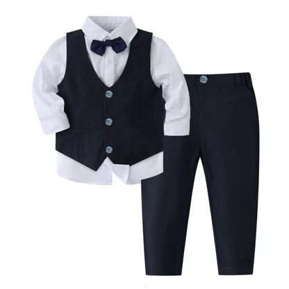 Davy | Boys' Formal Cotton Suit Set for Toddlers and Kids